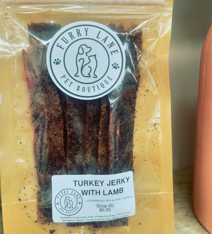 Turkey Jerky Strips with Lamb