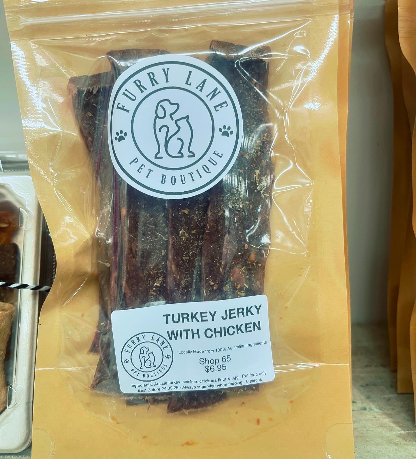 Turkey Jerky Strips with chicken