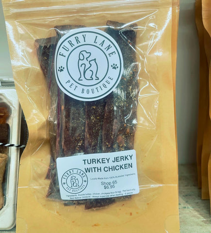 Turkey Jerky Strips with chicken