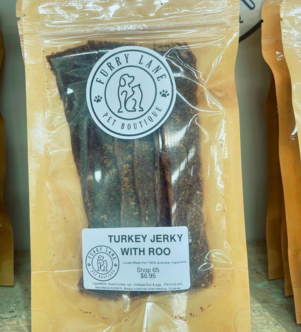 Turkey Jerky Strips with Roo