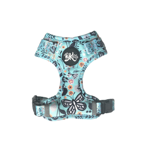 Butterfly print dog harness